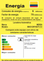 LAVADORA MIDEA MA512W160/T-CO CARG SUP AUTOM.16Kg/35Lbs