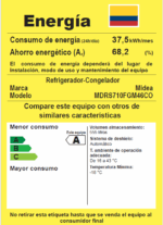 NEVECON MIDEA MDRS710FGM46CO SIDE BY SIDE INOX 555 LITROS PLUS INVERTER - Image 3