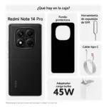 CELULAR XIAOMI REDMI NOTE 14 PRO 8GB RAM 256GB ROM NEGRO OCASO EXENTO DE IVA - Image 8